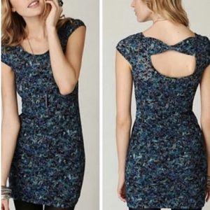 Free People Lace Back Bow Tie Bodycon Dress
